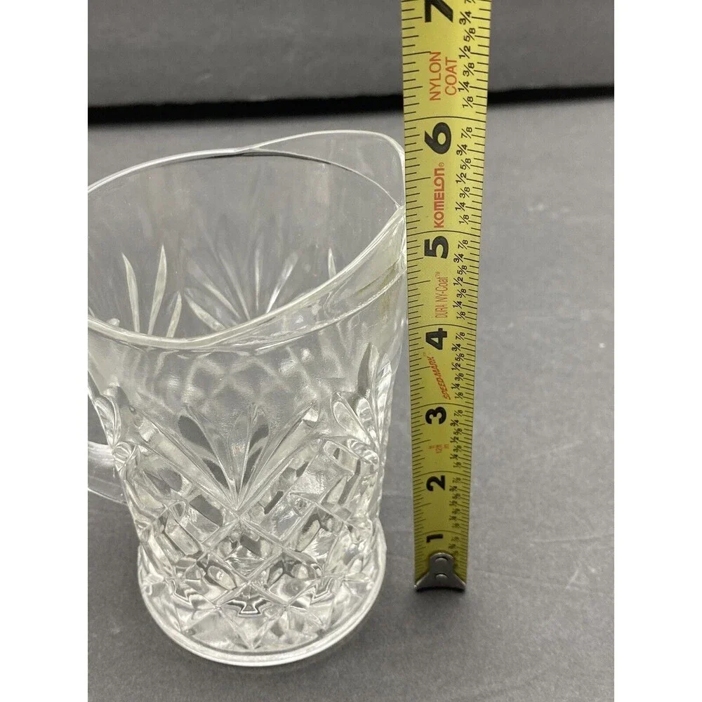 Vintage 60s Anchor Hocking Pineapple Creamer‎ Small Pitcher Prescut Clear Glass